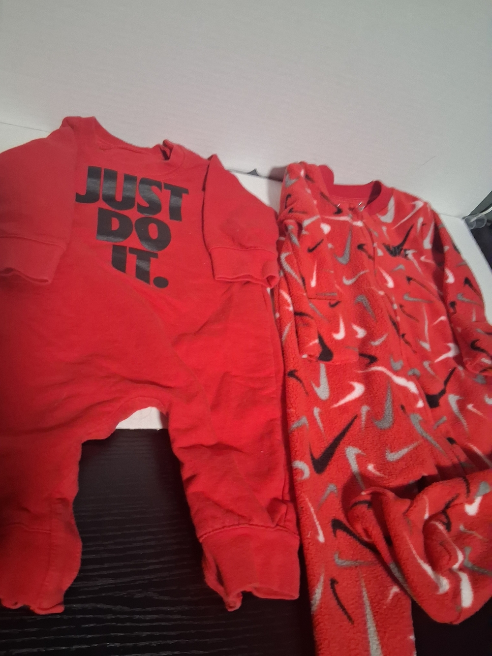 Nike Red Infant One-Pieces with 'Just Do It' And Nike Sleeper 3m